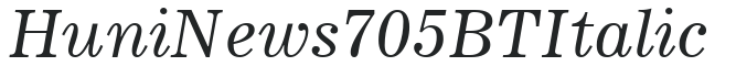 Huni_News 705 BT Italic preview