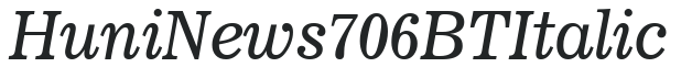 Huni_News 706 BT Italic preview