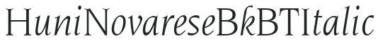 Huni_Novarese Bk BT Italic preview