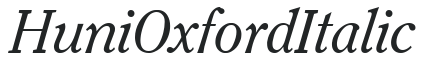 Huni_Oxford Italic preview