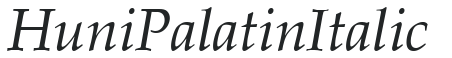 Huni_Palatin Italic preview