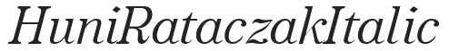 Huni_Rataczak Italic preview