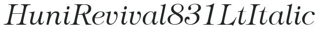 Huni_Revival 831 Lt Italic preview