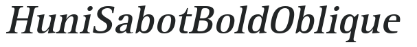 Huni_Sabot BoldOblique preview