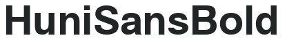 Huni_Sans Bold letters preview