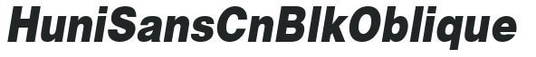 Huni_Sans CnBlk Oblique preview