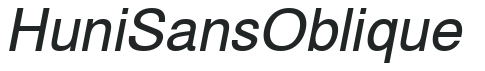 Huni_Sans Oblique preview
