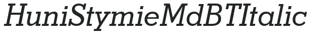 Huni_Stymie Md BT Italic preview
