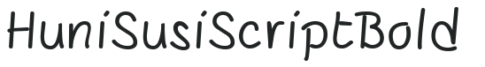 Huni_SusiScript Bold letters preview