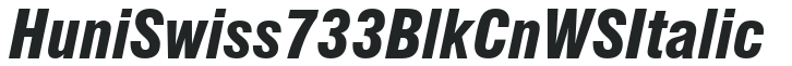 Huni_Swiss 733 BlkCn WS Italic preview