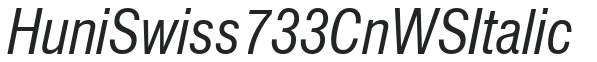 Huni_Swiss 733 Cn WS Italic preview