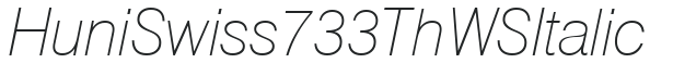 Huni_Swiss 733 Th WS Italic preview