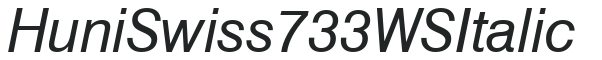 Huni_Swiss 733 WS Italic preview