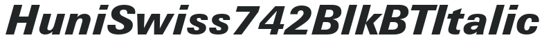 Huni_Swiss 742 Blk BT Italic preview