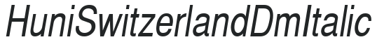 Huni_Switzerland Dm Italic preview