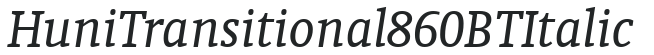 Huni_Transitional 860 BT Italic preview