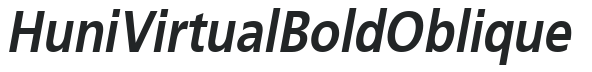Huni_Virtual BoldOblique preview