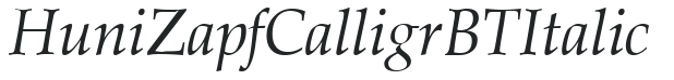 Huni_ZapfCalligr BT Italic preview