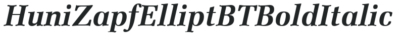 Huni_ZapfEllipt BT BoldItalic preview