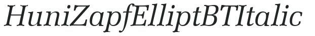 Huni_ZapfEllipt BT Italic preview