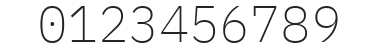 IBM Plex Mono ExtraLight numbers preview