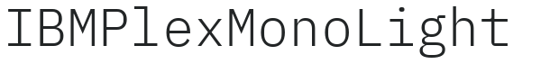 IBM Plex Mono Light preview