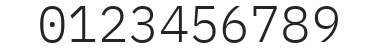 IBM Plex Mono Light numbers preview