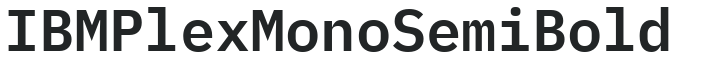 IBM Plex Mono SemiBold preview