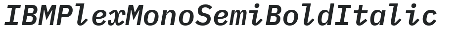 IBM Plex Mono SemiBold Italic preview