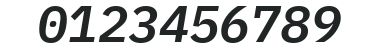 IBM Plex Mono SemiBold Italic numbers preview