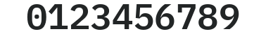 IBM Plex Mono SemiBold numbers preview