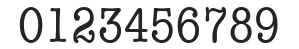 ITCAmericanTypewriter-Condensed numbers preview