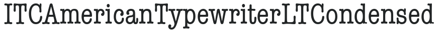 ITC American Typewriter LT Condensed preview
