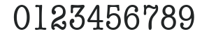 ITC American Typewriter LT Condensed numbers preview