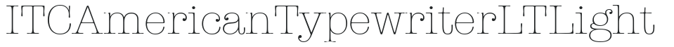 ITC American Typewriter LT Light preview