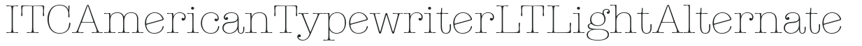ITC American Typewriter LT Light Alternate preview