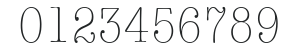 ITC American Typewriter LT Light Condensed Alternate numbers preview
