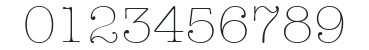 ITC American Typewriter LT Light numbers preview