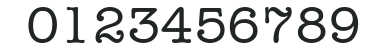 ITC American Typewriter LT Medium Alternate numbers preview