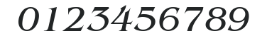 ITCBenguiat-Book Italic numbers preview
