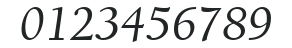 ITCBerkeleyOldstyle-Italic numbers preview