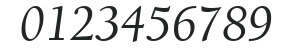ITC Berkeley Oldstyle LT Italic numbers preview