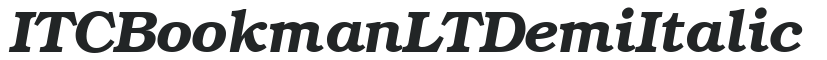 ITC Bookman LT Demi Italic preview