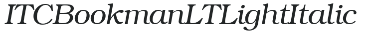 ITC Bookman LT Light Italic preview