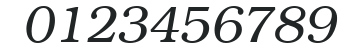 ITC Bookman LT Light Italic numbers preview
