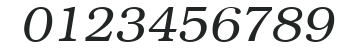 ITC Bookman S Light Italic numbers preview
