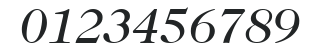 ITCCaslon224-Book Italic numbers preview