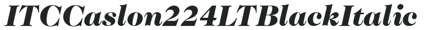 ITC Caslon 224 LT Black Italic preview
