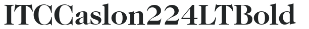 ITC Caslon 224 LT Bold preview