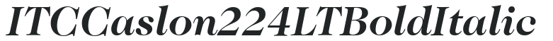 ITC Caslon 224 LT Bold Italic preview